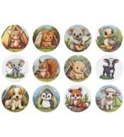 Naklejki papierowe na taśmie Zwierzątka 500szt