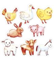 Naklejki papierowe na taśmie Zwierzęta 500szt