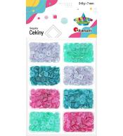 Cekiny 6mm okrągłe 4 kolorów 8x3g