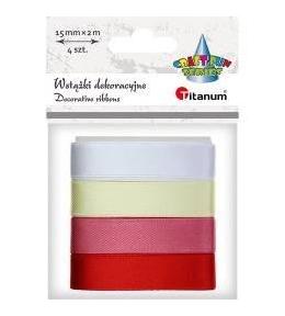 Wstążki satynowe 15mm/2m 6 kolorów