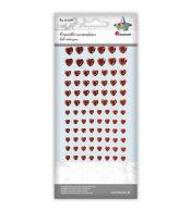 Kryształki samoprzylepne serca mix rozmiarów