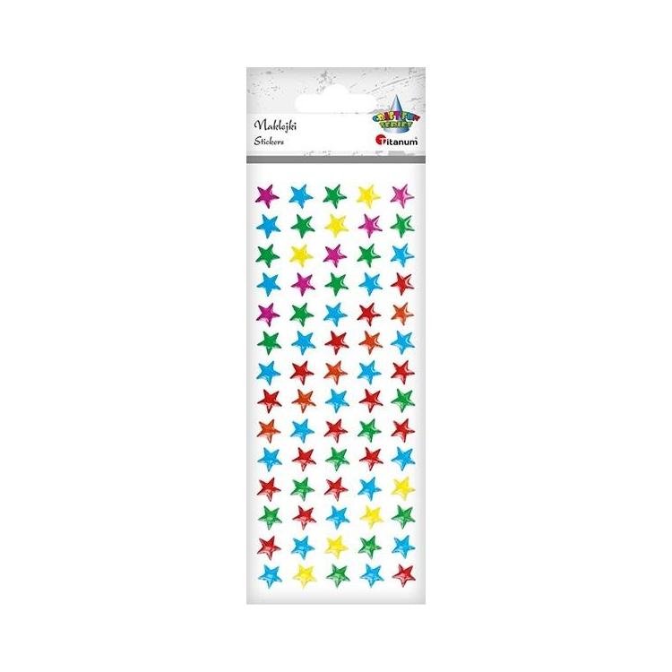 Naklejki foliowe gwiazdki 10x10 70szt.