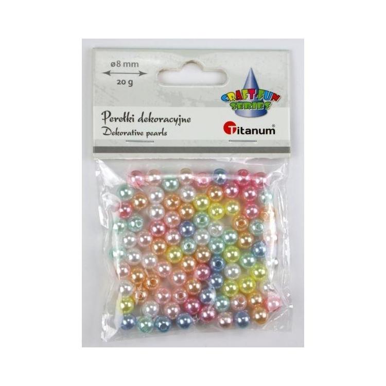 Koraliki plastikowe perełki 8mm 20g