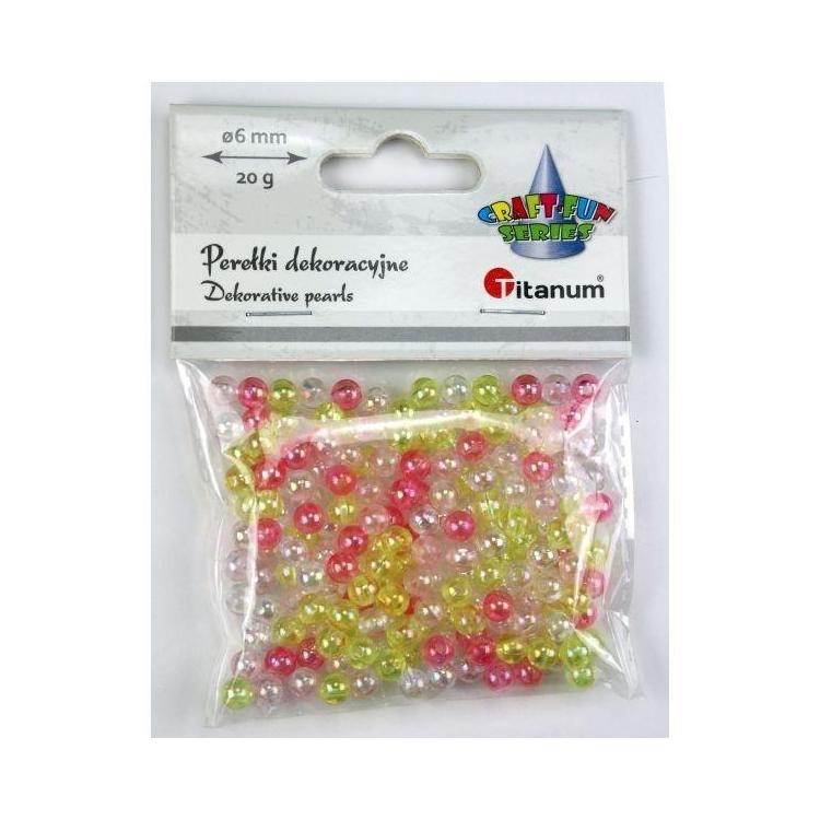 Koraliki plastikowe 6mm 20g