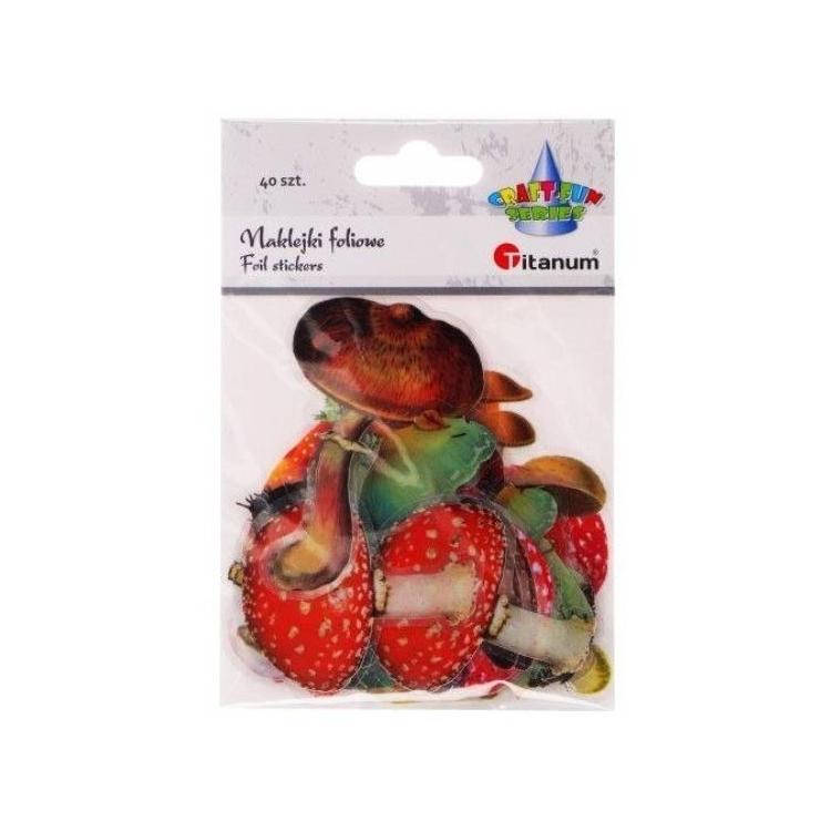 Naklejki foliowe grzyby 40szt