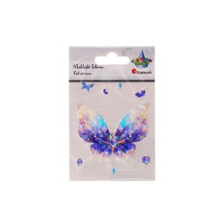 Naklejki foliowe motyl 70x60mm 8szt