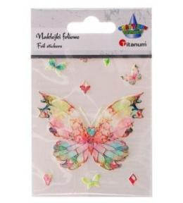 Naklejki foliowe motyl 74x55mm 9szt