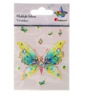 Naklejki foliowe motyl 75x89mm 9szt