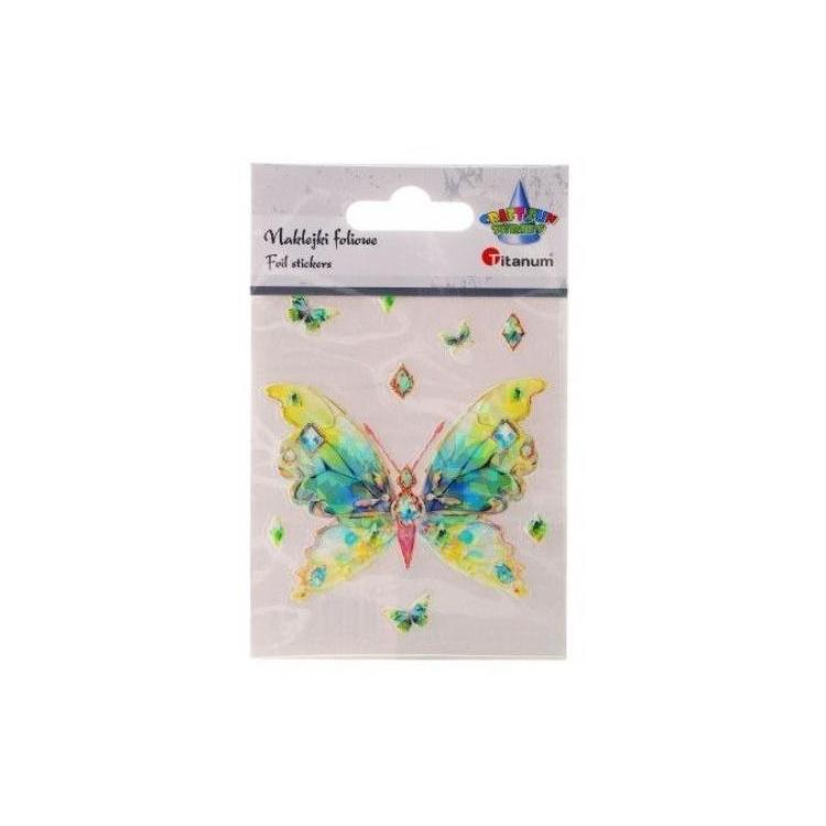 Naklejki foliowe motyl 75x89mm 9szt