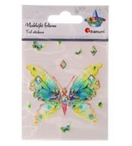 Naklejki foliowe motyl 75x89mm 9szt