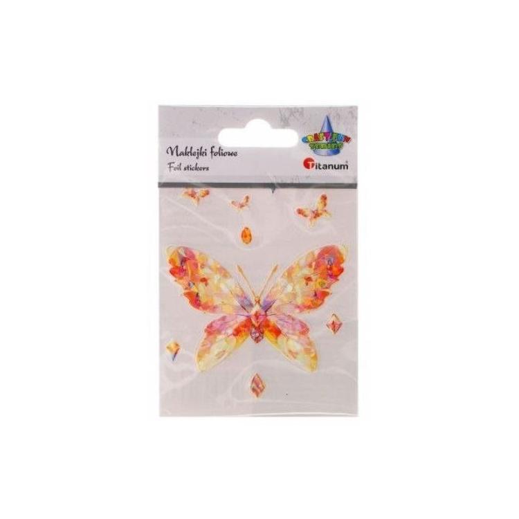 Naklejki foliowe motyl 77x55mm 9szt