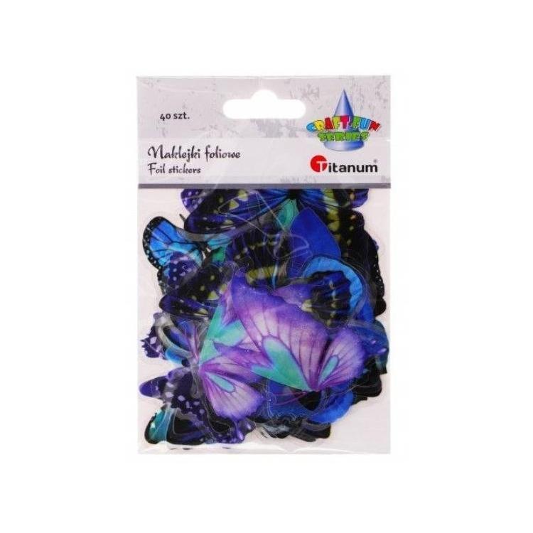 Naklejki foliowe motyle 40szt