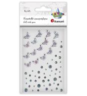 Kryształki samoprzylepne Motyle i dżety 64szt