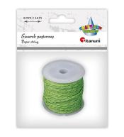 Sznurek papierowy 2mm 10m zielono-złoty
