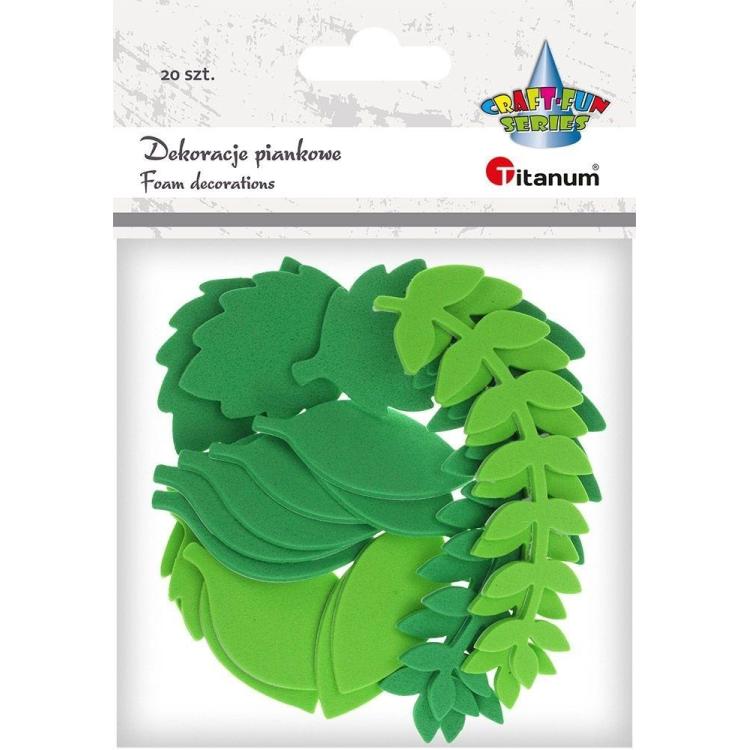 Naklejki piankowe liście paproci i grabu 20szt