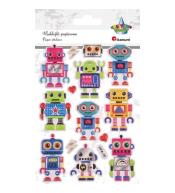 Naklejki wypukłe roboty mix 14szt.