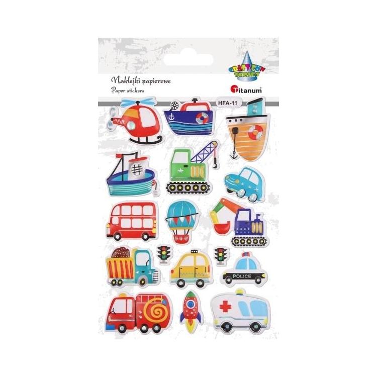 Naklejki wypukłe pojazdy użytkowe mix 17szt.