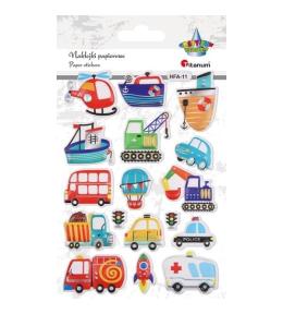 Naklejki wypukłe pojazdy użytkowe mix 17szt.