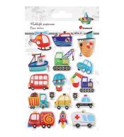 Naklejki wypukłe pojazdy użytkowe mix 17szt.