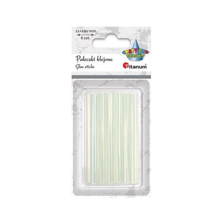 Pałeczki klejowe przezroczyste11x100mm 6szt