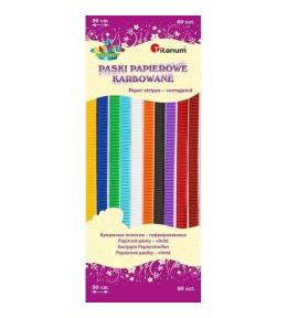 Ozdoba papierowa paski karbowane 30cm mix 60szt