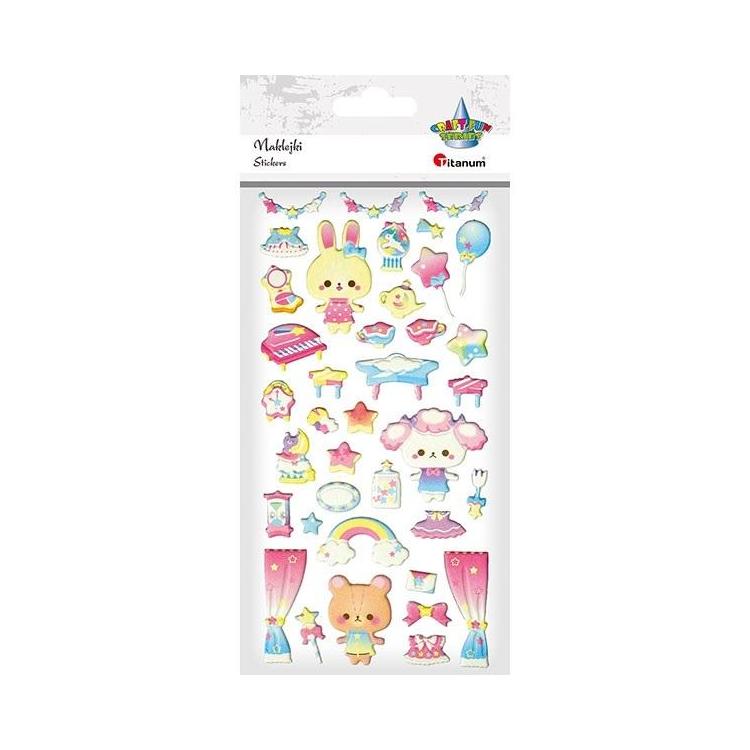 Naklejki wypukłe dla dziewczynki 38szt