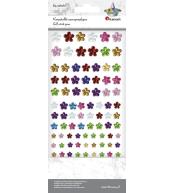 Kryształki samoprzylepne kwiatki mix 84szt