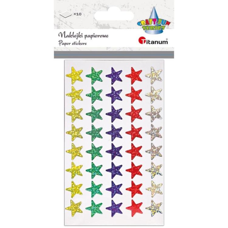 Naklejki foliowe Gwiazdki 15mm 400szt