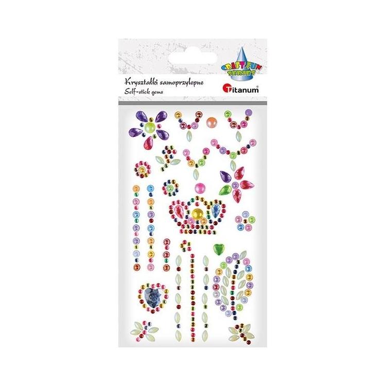 Kryształki samoprzylepne pastel mix