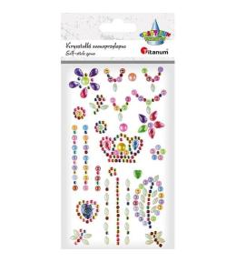 Kryształki samoprzylepne pastel mix