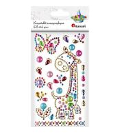 Kryształki samoprzylepne żyrafa i motyl + dekory