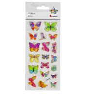 Naklejki wypukłe z żywicy epoksydowej motyle 19szt