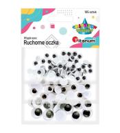 Oczy bez kleju i rzęs mix 105szt