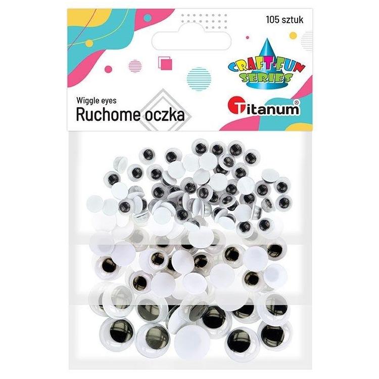 Oczy bez kleju i rzęs mix 105szt