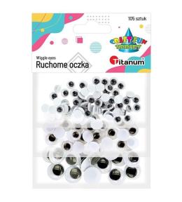 Oczy bez kleju i rzęs mix 105szt