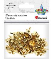 Dzwoneczki metalowe 30szt złote