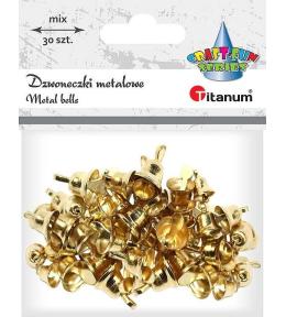 Dzwoneczki metalowe 30szt złote