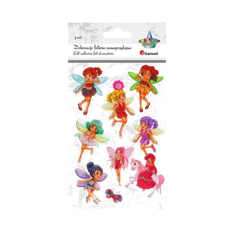 Dekoracje samoprzylepne 3D wróżki, motyle 10szt