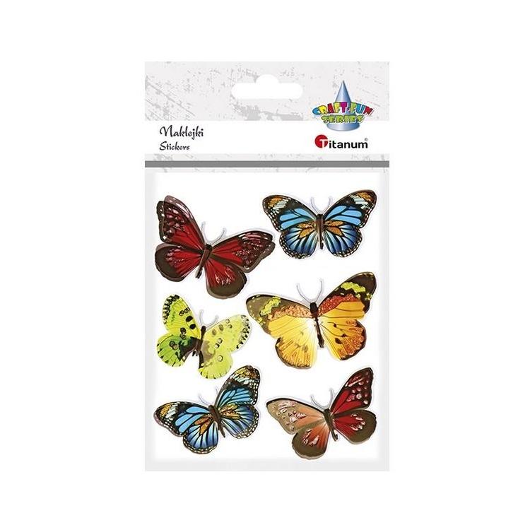 Naklejki foliowe 3D motyle 6szt