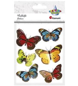Naklejki foliowe 3D motyle 6szt