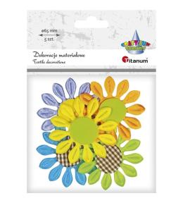 Materiałowe kwiaty 3D 5 kolorów