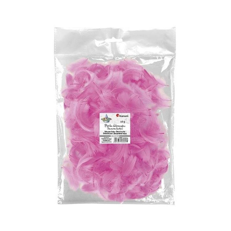 Piórka puch 16g jasnoróżowe