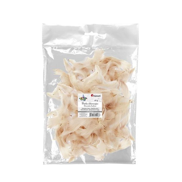 Piórka puch 16g beżowe
