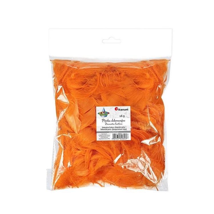 Piórka puch 16g pomarańczowe