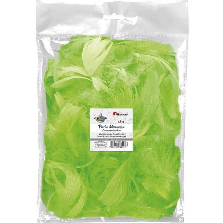 Piórka puch 16g jasnozielone