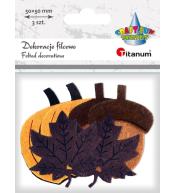 Dekoracje filcowe dynie 3D 50x51mm 6szt