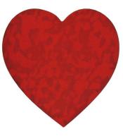 Naklejki papierowe na taśmie Serce 500szt