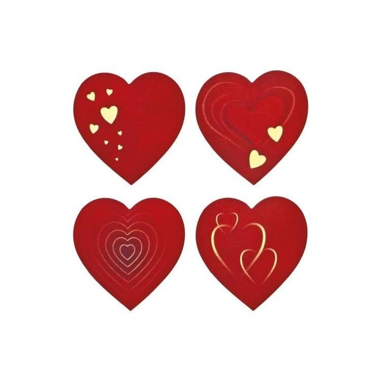 Naklejki papierowe na taśmie Serca 500szt