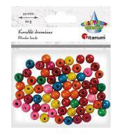 Koraliki drewniane okrągłe 10g