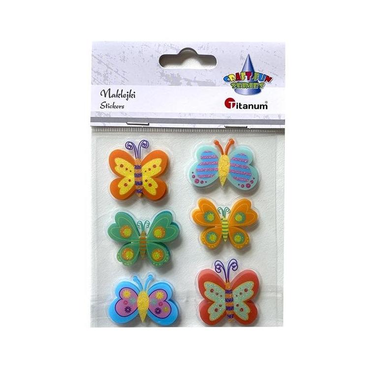 Naklejki foliowe 3D motyle mix 6szt